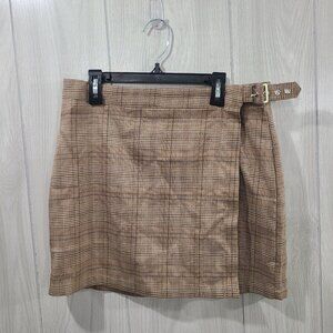 Hesperus Plaid Wrap Mini Skirt Y2K Size L Goth Grunge Skater